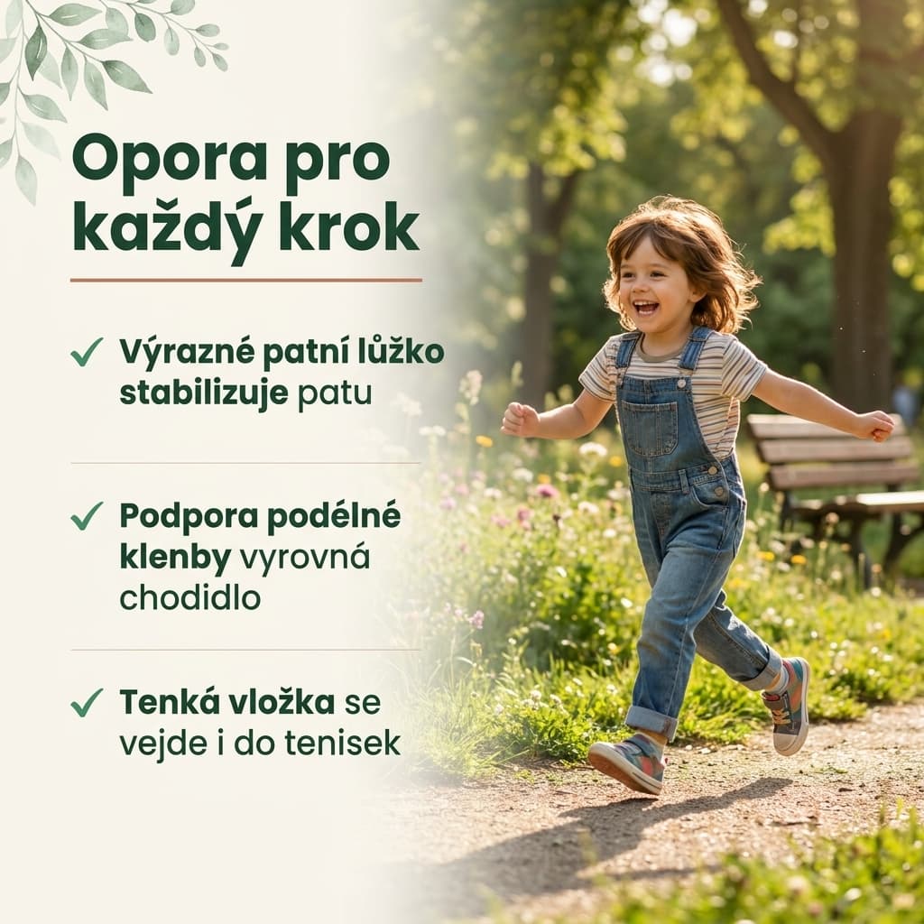 Dětské vložky s patním lůžkem – opora pro každý krok a stabilita paty